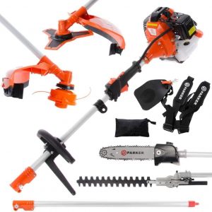 ParkerBrand 52cc 5-in-1 Petrol Brush Cutter Grass Trimmer