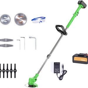 Cordless Electric Strimmer Hedge Trimmer 48V Battery, 180° Adjustable Head, 110-140cm Adjustable Handle, Lawn Grass Mower Edger