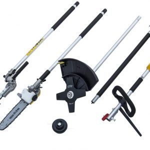 STANLEY STR-4IN1A 4 in 1 Brush Cutter, Hedge, Line Trimmer, Pole Pruner, Multitool, Black/Yellow