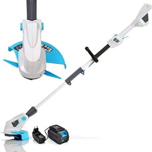 Swift Cordless Grass Trimmer comes complete with 40V 80Wh Samsung Lithium battery. Trimmer & Edger 2-in-1. Cutting Width & Blades