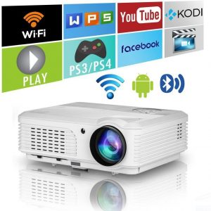 2021 HD Wireless Projector Bluetooth Wifi LED Android Smart Video Projectors Wxga 4600 Lumens 1080p Support Airplay HDMI USB Home Theater Indoor…