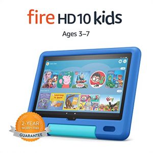 All-new Fire HD 10 Kids tablet | for ages 3–7 | 10.1″, 1080p Full HD, 32 GB | Sky Blue Kid-Proof Case