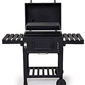 Cosmo Grill BBQ temperature gauge enables you to cook to perfection. Variable heat distribution around the grill. four hooks hang utensils.
