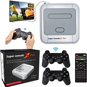 KINMRIS Super Console X PRO 256G Video Game Console Built in 50000+ Games | 2 Gamepads | Game Consoles for 4K TV Support HD Output