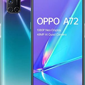 OPPO A72 – 4GB + 128GB Qualcomm® Snapdragon™ 665 mobile platform 6.5 inch 5000 mAh Dual-Sim 48MP Camera Sim Free Android 10 Smartphone- Aurora Purple