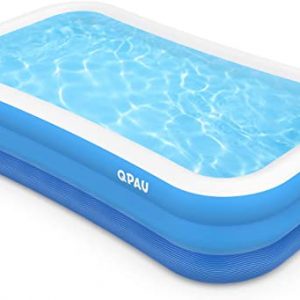 QPAU Inflatable Pool, Large Paddling Pool for Children, Family Pool, Inflatable Swimming Pool, Heavy Duty Above Ground Pool for Kids, Adults,…