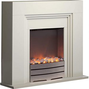 Warmlite Electric Fire Suite. Elegant and modern, York Fireplace Suite in Ivory is the ideal contemporary piece to add to any living room.