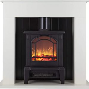 Warmlite Heater Adjust the thermostat between a 900W and 1800WRealistic LED flame effect & adjustable flame brightness.