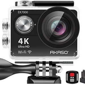 AKASO EK7000 4K Sport Action Camera Ultra HD Camcorder 12MP WiFi Waterproof Camera 170 Degree Wide View Angle 2 Inch LCD Screen W/2.4G Remote…