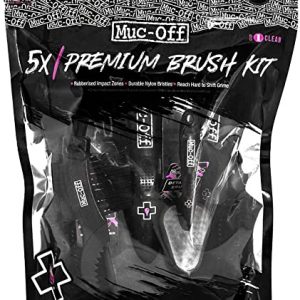 Muc-Off 206 5 Piece Premium Brush Kit – Includes 5 Bike Cleaning Brushes With Durable Nylon Bristles And Ergonomic Rubberised Handles To Minimise…