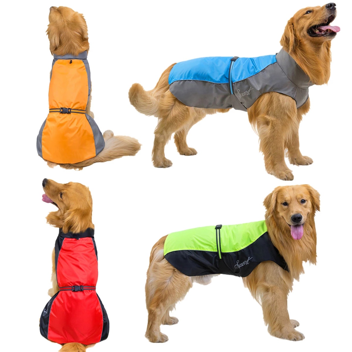 New Pet Dog Rain Coat Waterproof Jackets Breathable Assault Raincoat for Big Dogs Cats Apparel Clothes Pet Supplies 7XL 8XL...
