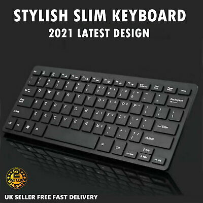 NEW Slim Wireless Bluetooth Keyboard For Apple iMac iPad Android Phone Tablet UK