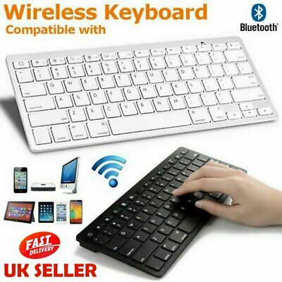 NEW Slim Wireless Bluetooth Keyboard For Apple iMac iPadAndroid Phone Tablet UK