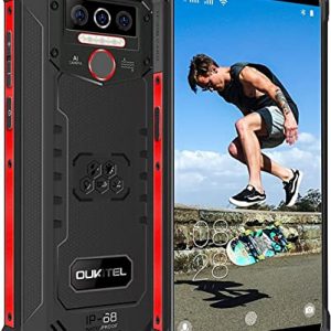 Rugged Smartphones OUKITEL WP5 Pro, 4GB 64GB 8000mAh Battery, 4G Dual SIM IP68 Unlocked Mobile Phones Waterproof, Android 10, 5.5 inches Triple…