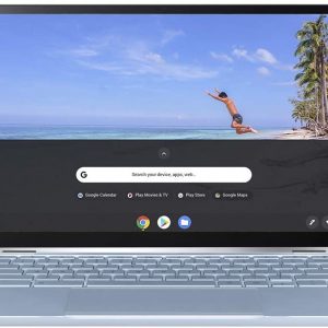 ASUS C433 Full HD 14 Inch Touchscreen ChromeBook Flip (Intel M3-8100Y Processor, 64 GB eMMC Storage, 4 GB RAM, Chrome OS), Silver/Blue