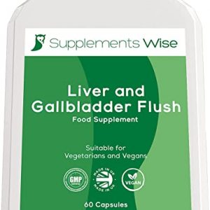Liver and Gallbladder Flush - 60 Capsules - Powerful Liver Support Supplements - Detox Cleanse Formula - 12 Natural Ingredients Inc Choline - with...