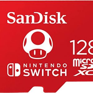 SanDisk microSDXC UHS-I card for Nintendo 128GB – Nintendo licensed Product, Red
