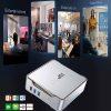 Mini PC Windows 11 Pro | Fanless Mini Computer | 8GB DDR4/128GB M.2 SATA SSD | Ιntel Celeron J4125 Processor(up to 2.7GHz) | Support 2 HDMI/VGA Port, Dual Band Wi-Fi, Bluetooth 4.2, 4K UHD