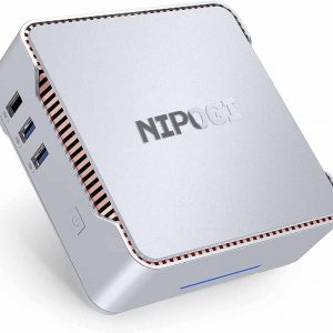 Mini PC Windows 11 Pro | Fanless Mini Computer | 8GB DDR4/128GB M.2 SATA SSD | Ιntel Celeron J4125 Processor(up to 2.7GHz) | Support 2 HDMI/VGA Port, Dual Band Wi-Fi, Bluetooth 4.2, 4K UHD