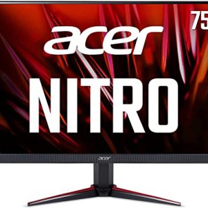 Acer Nitro VG240Ybmiix 24 Inch Full HD Gaming Monitor (IPS Panel, FreeSync, 75 Hz, 1 ms, HDMI, VGA, Black/Red)