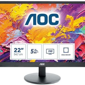 AOC 22 Inch Monitor Enjoy games in HD or read crisp text in office applications. HDMI - Supported by current gaming consoles. Flicker free