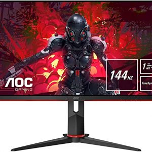 AOC Gaming 27G2U – 27 Inch FHD Monitor,144Hz,1ms, IPS, AMD FreeSync, Height adjust, Speakers, USB Hub, Low Input Lag (1920×1080 @ 144Hz 250cd/m²,…