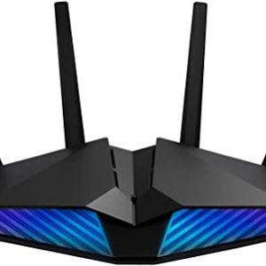 ASUS RT-AX82U 5400 Dual Band + Wi-Fi 6 Gaming Router, PS5 Compatible, up to 2000 sq ft & 30+ devices, Mobile Game Mode, ASUS AURA RGB, Lifetime…