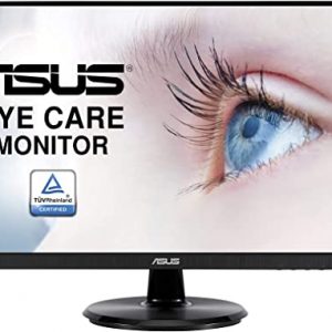 ASUS VA24DQ 24″ (23.8″) Monitor, FHD (1920×1080), IPS, 75Hz, Frameless, DP, HDMI, D-Sub, Flicker free, Low Blue Light, TUV certified