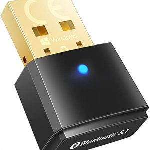 Bluetooth 5.1 USB Dongle, Bluetooth Adapter for Laptop Computer Desktop, Supports Windows 7/8.1/10, Wireless Transfer for Bluetooth Headphones,…