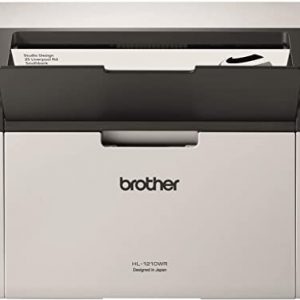 Brother HL-1210W Mono Laser Printer – Single Function, Wireless/USB 2.0, Compact, A4 Printer, Small Office/Home Printer, White