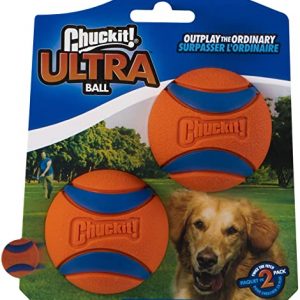Chuckit! Ultra Ball, Durable High Bounce Rubber Dog Ball, Launcher Compatible, 2 Pack, Medium