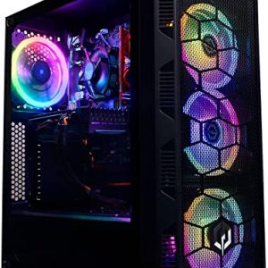CyberpowerPC Regiment Gaming PC | Intel Core i3-10100F, Nvidia GTX 1050 Ti 4GB, 8GB RAM, 240GB SSD, 450W 80+ PSU, Wi-Fi, Windows 10, X616 RGB