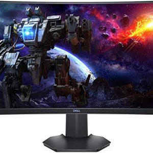 Dell S2721HGF 27 Inch Full HD (1920×1080) 1500R Curved Gaming Monitor, 144Hz, VA, 4ms, AMD FreeSync Premium, NVIDIA G-SYNC Compatible, DisplayPort,…