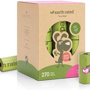 Earth Rated Dog Poo Bags – 270 Extra Thick Poop Bags For Dogs | Each Lavender Scented Doggy Waste Bag Measures 22x33cm | 100% Leak-Proof Security