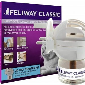 FELIWAY Classic 30 day starter kit. Diffuser and Refill. Comforts cats and helps solve helps solve behavioural issues and stress/anxiety in the…