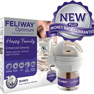 FELIWAY Optimum diffuser & 30 day refill, the best solution to ease cat anxiety, cat conflict and stress in the home