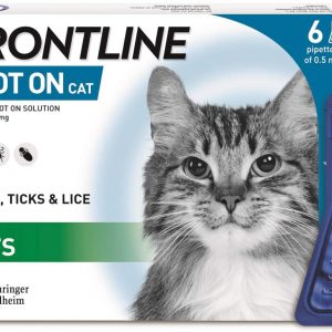 FRONTLINE Spot On Flea & Tick Treatment for Cats – 6 Pipettes