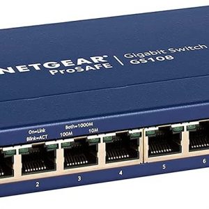 NETGEAR 8 Port Gigabit Ethernet Unmanaged Network Switch (GS108UK) – Ethernet Splitter, Plug-and-Play, Desktop or Wall Mount and Limited Lifetime…