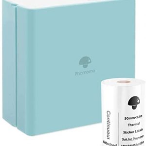 Phomemo M02 Pocket Printer Mini Bluetooth Thermal Printer Portable Photo Printer with Rechargeable Battery and USB Cable, Compatible with…