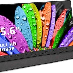 Portable Monitor, UPERFECT Upgrade 15.6″ Mobile Monitor, 1920×1080 Full HD IPS USB C Monitor with Standard HDMI, Type C, Mini DP, OTG and VESA Hole…