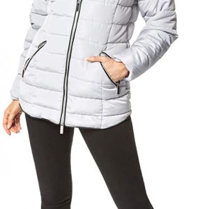Womens Quilted Jacket | Women's Helfa Lightweight Insulated Hooded Baffle Quilted Jacket. Thermoguard Water Repellent. Hooded Parka Jacket