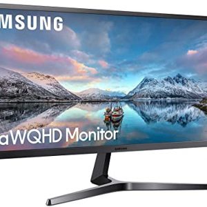 Samsung S34J550WQR – LED monitor – 34.1″ – 3440 x 1440 Ultra WQHD @ 75 Hz – VA – 300 cd/m² – 3000:1-4 ms – 2xHDMI, DisplayPort – dark grey/blue
