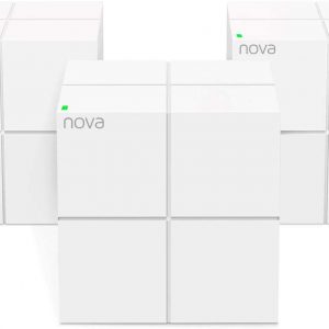 Tenda Nova MW6-3 Whole Home Mesh Wi-Fi System, 6000sq² Wi-Fi Coverage, Two Gigabit Ports, APP Control, Easy Set Up, Work with Amazon Alexa, Router…