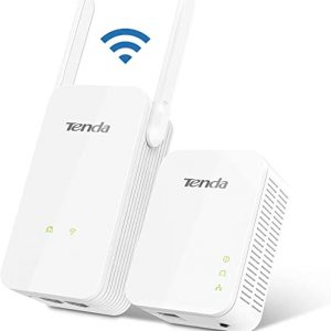 Tenda PH5 AV1000 Wi-Fi Powerline Adapter Kit with Gigabit Ports, Wi-Fi Powerline Booster, Broadband/WiFi Extender, Plug and Play, Up to 300m range,…