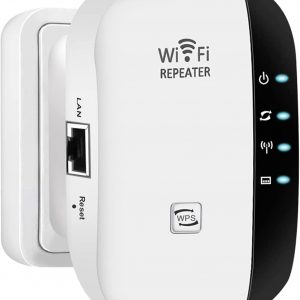 WiFi Range Extender, WiFi Signal Booster up to 300Mbps, 2.4G High Speed Wireless WiFi Repeater with Integrated Antennas Ethernet Port, Support…