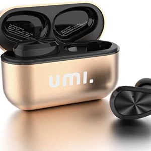 Amazon Brand – Umi Bluetooth 5.0 IPX7 W5s True Wireless Earbud Headphones for iPhone, Samsung, Huawei with Patented Intelligent Metal Charging Case…