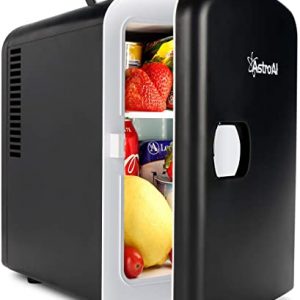 AstroAI Mini Fridge 4 Litre/6 Can Portable AC/DC Powered Thermoelectric System Cooler and Warmer for Cars, Homes, Offices, and Dorms