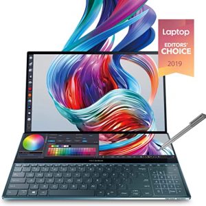 ASUS ZenBook Pro Duo UX581 15.6” 4K UHD NanoEdge Bezel Touch, Intel Core i9-9980HK, 32GB RAM, 1TB PCIe SSD, GeForce RTX 2060, Innovative ScreenPad…
