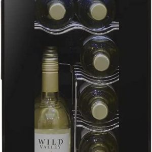 Baridi 12 Bottle Wine Cooler with Digital Touch Screen Controls & LED Light, Black – DH4