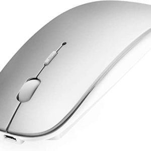 Bluetooth Mouse Compatible with Laptop/iPad/iPhone/Mac(iOS13.1.2 and Later)/PC, Rechargeable Noiseless Mini Wireless Mouse for Android/…